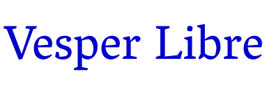 Vesper Libre font